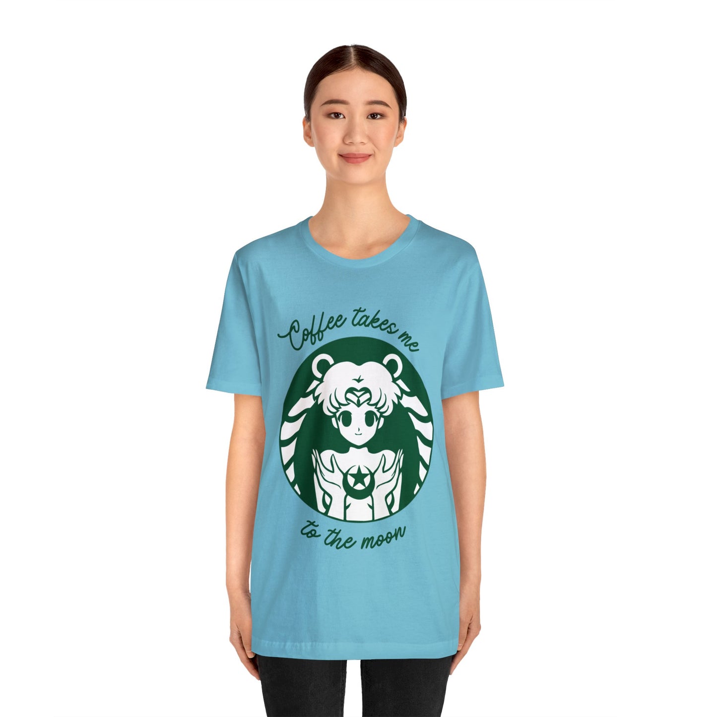 Unisex Jersey Short Sleeve Tee anime coffee moon sailor girl cosplay theme otaku t-shirts
