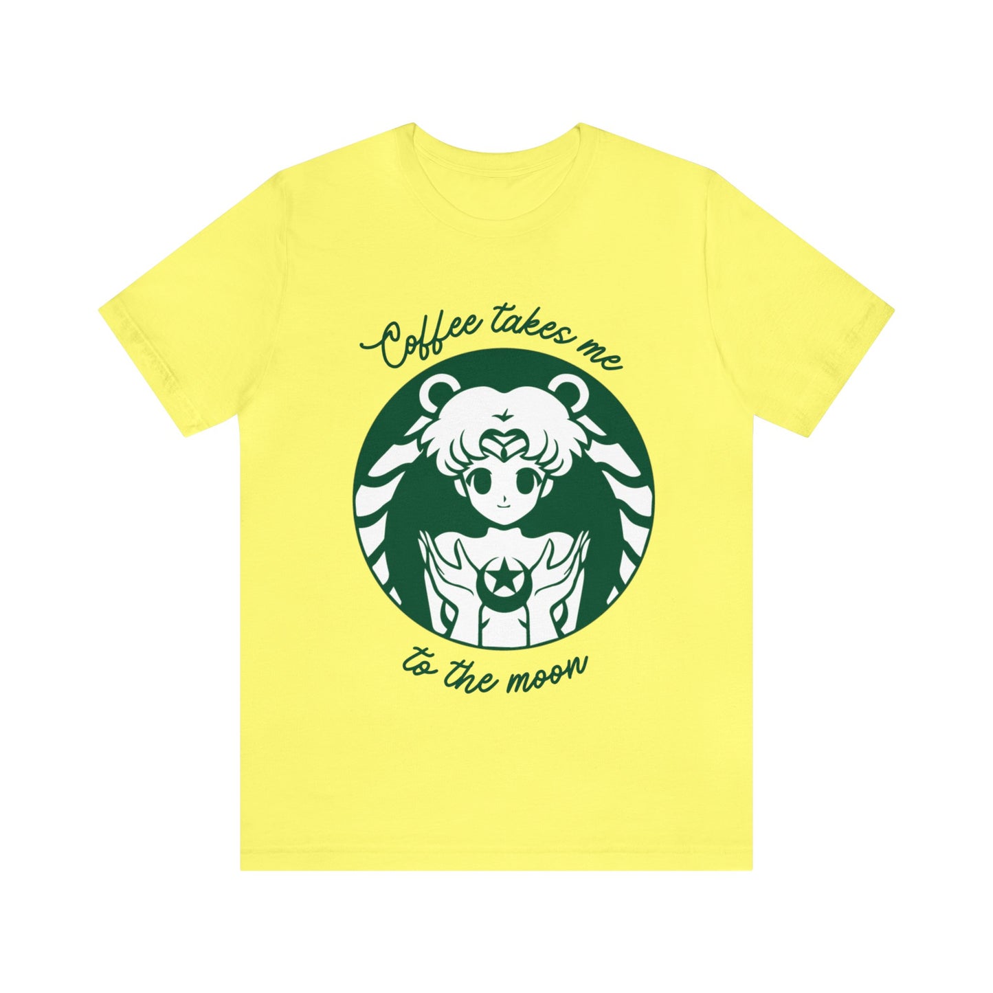 Unisex Jersey Short Sleeve Tee anime coffee moon sailor girl cosplay theme otaku t-shirts