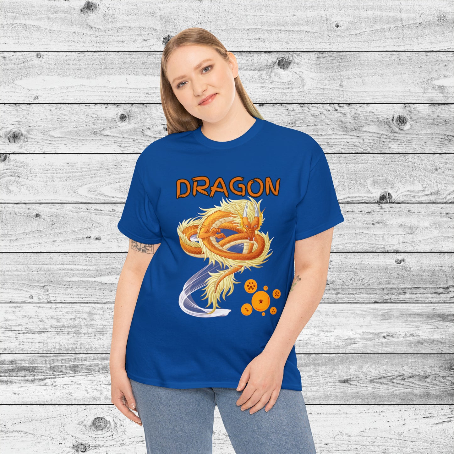 Unisex Heavy Cotton Tee Dragon Monkey Kid Stars