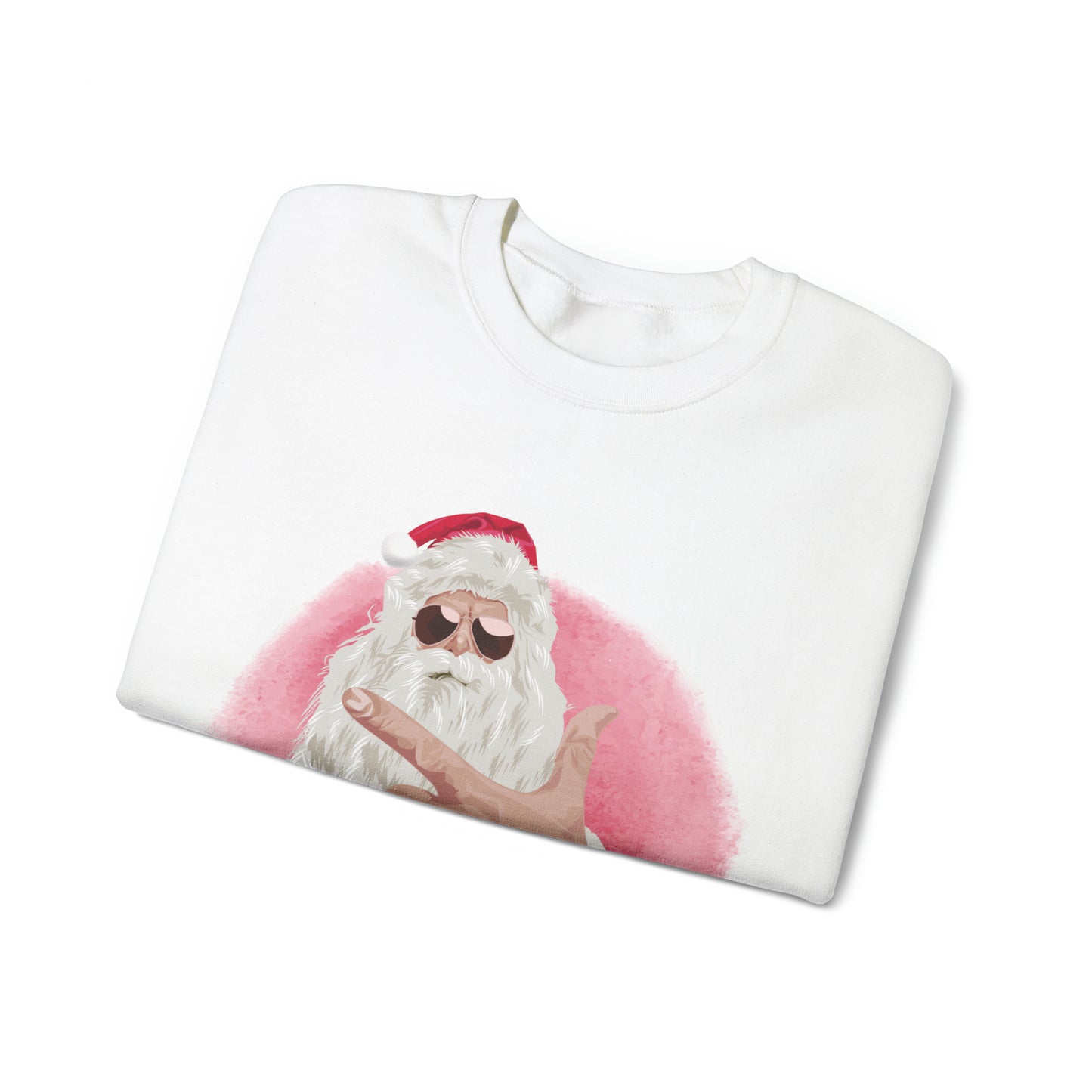 Unisex Heavy Blend™ Crewneck Sweatshirt Rock Santa Christmas gift, ugly sweater