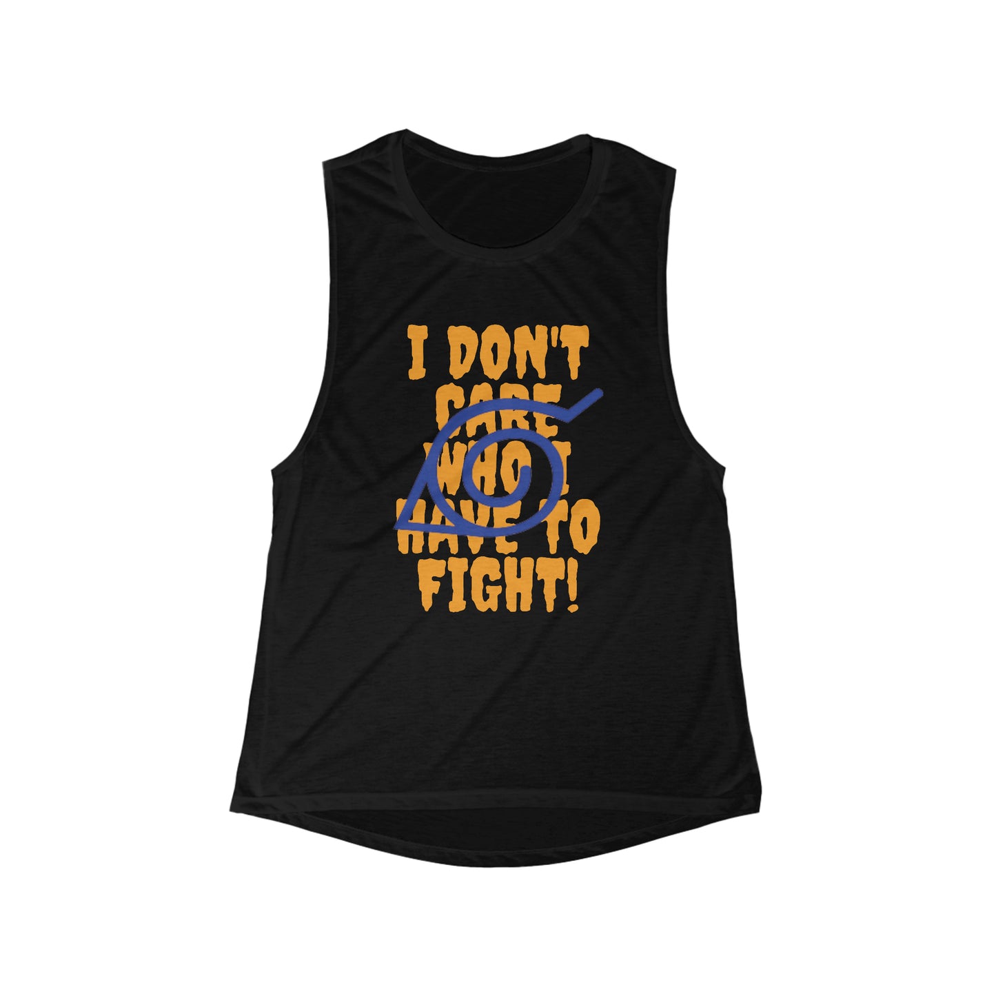 Women's Ninja Jutsu Flowy Scoop Muscle Tank anime cosplay phrase village leaf lolita otaku shirt