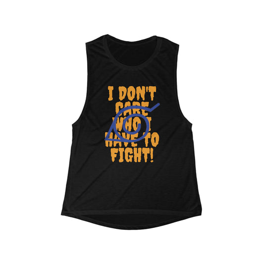 Women's Ninja Jutsu Flowy Scoop Muscle Tank anime cosplay phrase village leaf lolita otaku shirt