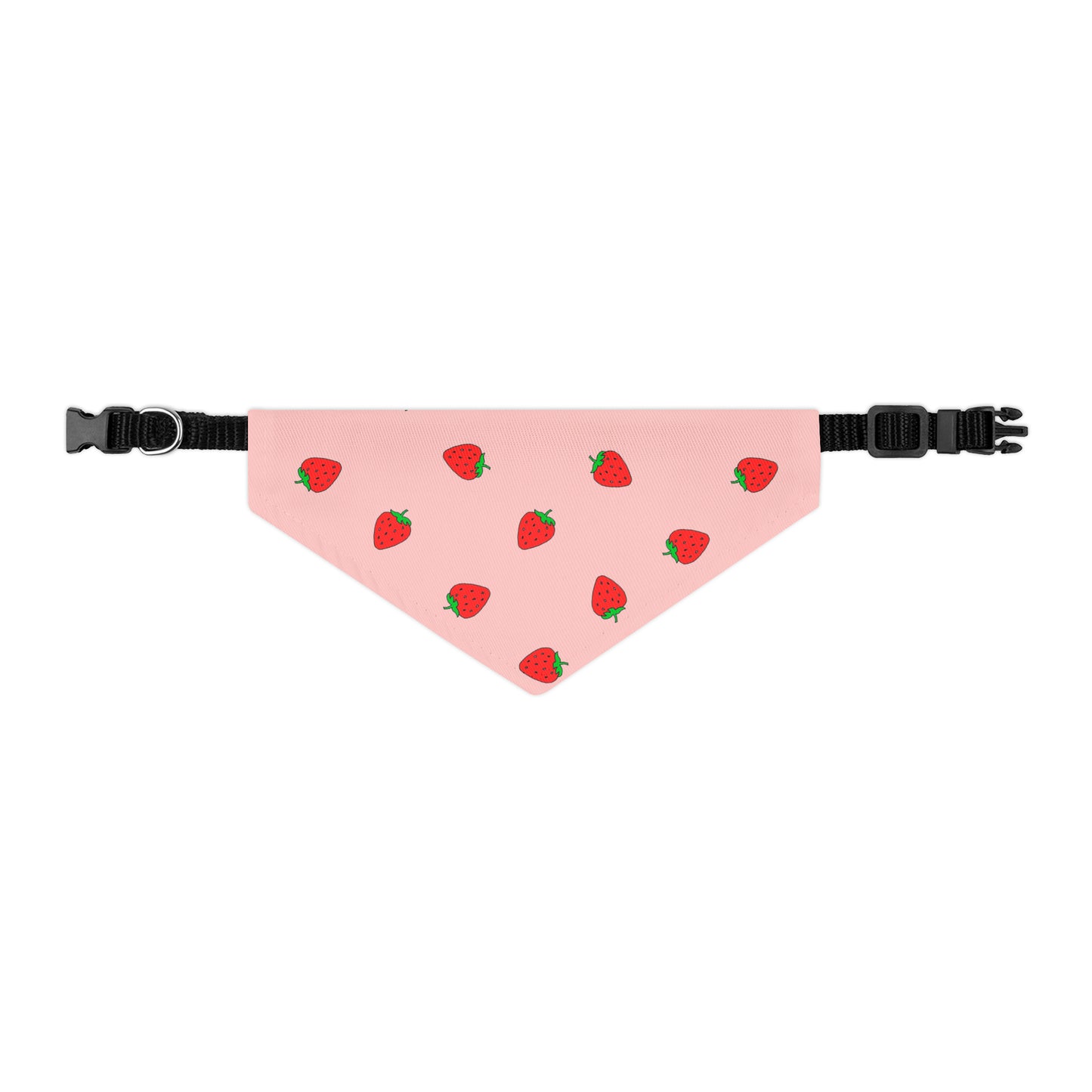 Strawberry Pet Bandana Moon Symbols Collar, kawaii lolita style pink anime pet cosplay, black bandana