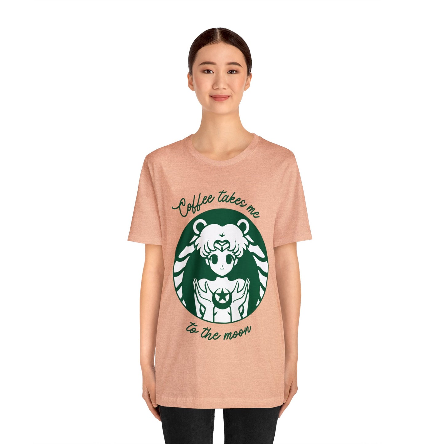 Unisex Jersey Short Sleeve Tee anime coffee moon sailor girl cosplay theme otaku t-shirts