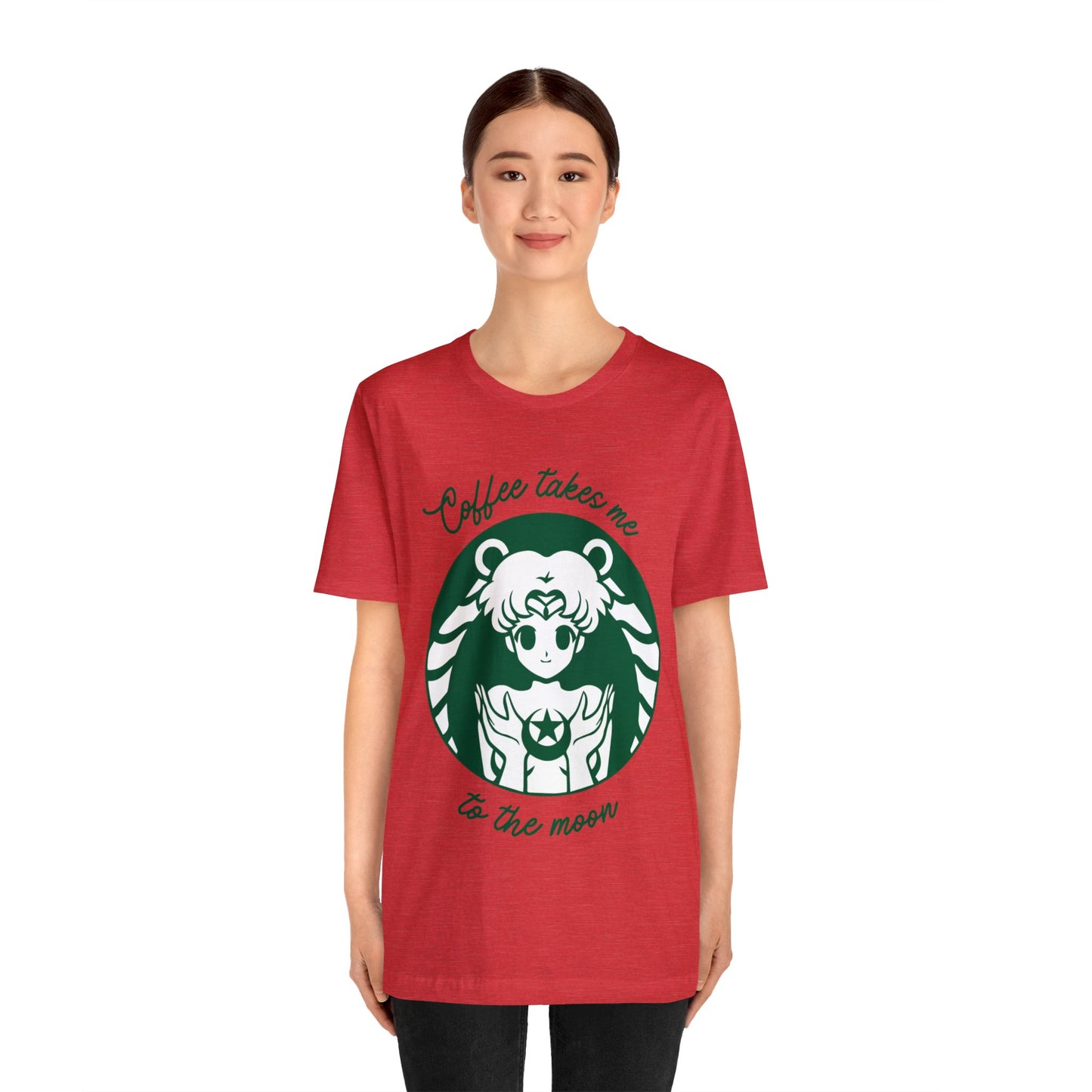 Unisex Jersey Short Sleeve Tee anime coffee moon sailor girl cosplay theme otaku t-shirts