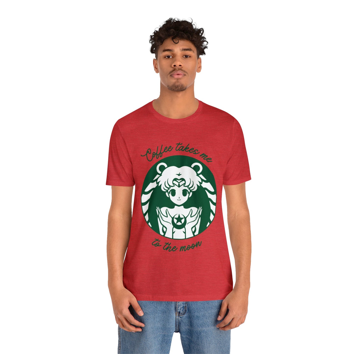 Unisex Jersey Short Sleeve Tee anime coffee moon sailor girl cosplay theme otaku t-shirts