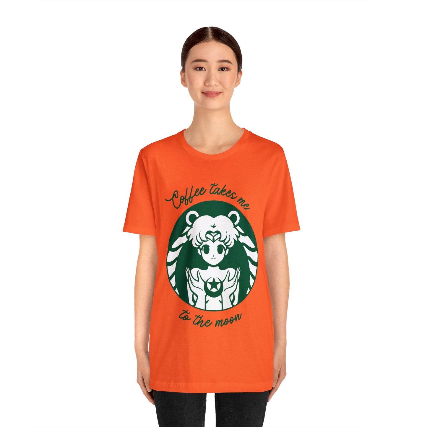 Unisex Jersey Short Sleeve Tee anime coffee moon sailor girl cosplay theme otaku t-shirts