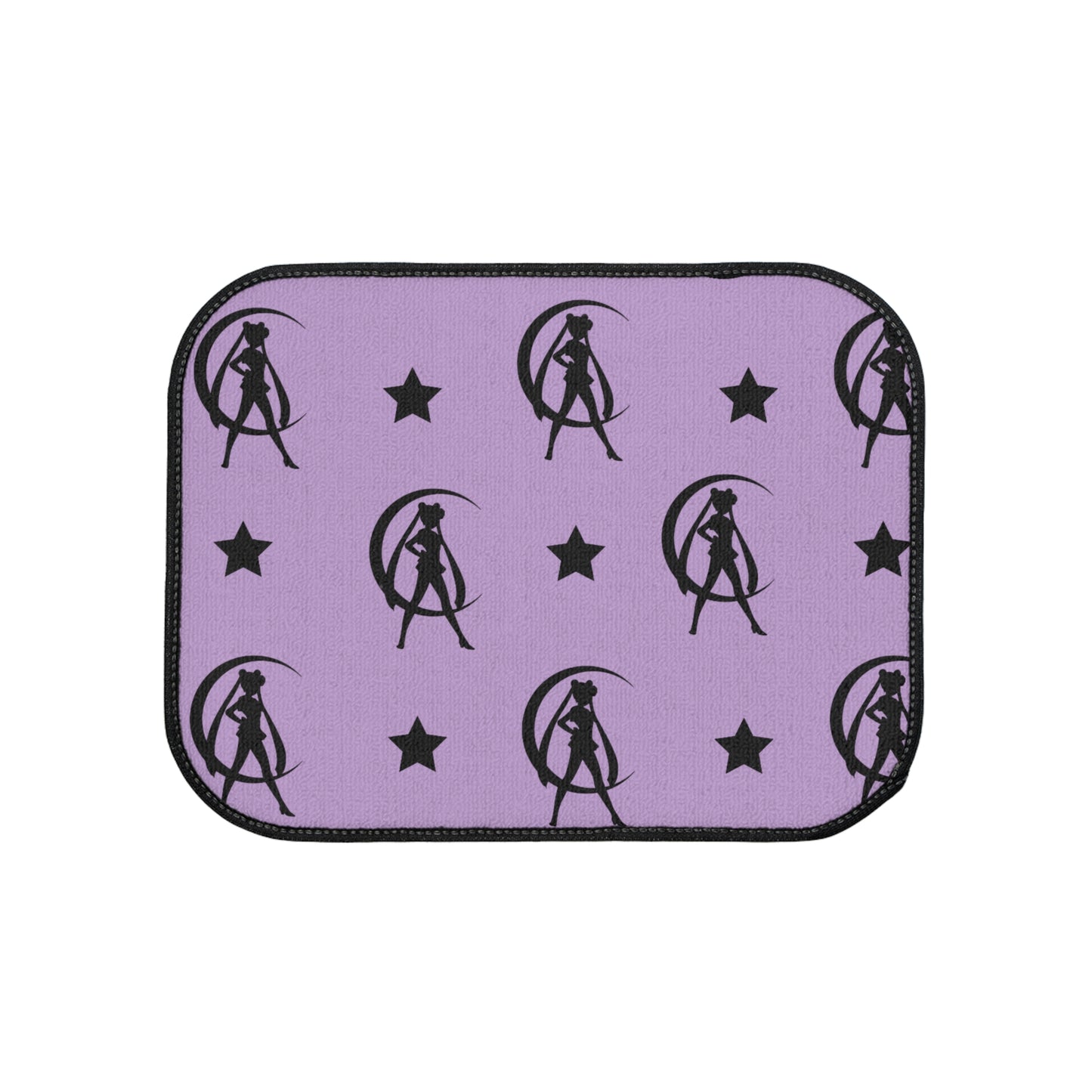 Car Floor Mats, 1pc Silhouette Purple and Black Moon