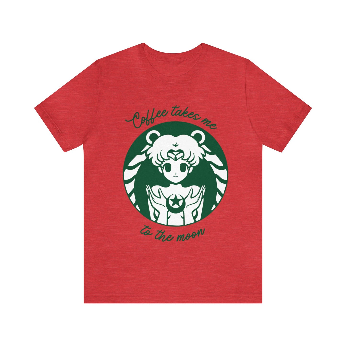 Unisex Jersey Short Sleeve Tee anime coffee moon sailor girl cosplay theme otaku t-shirts