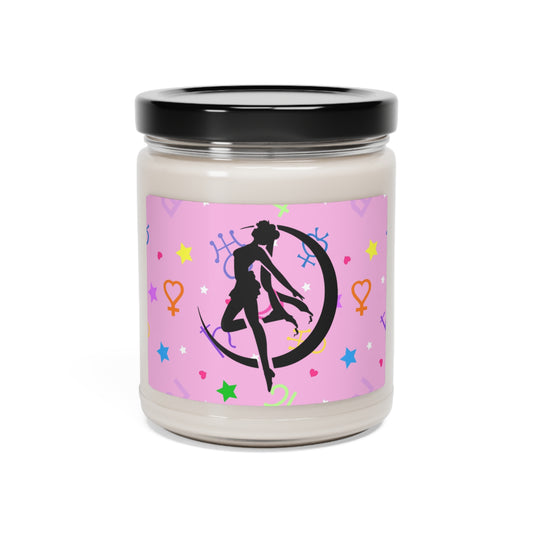 Sailor Symbols Planets Magical Girls Scented Soy Candle, Pink, anime, kawaii, cosplay, natural soy wax 9oz