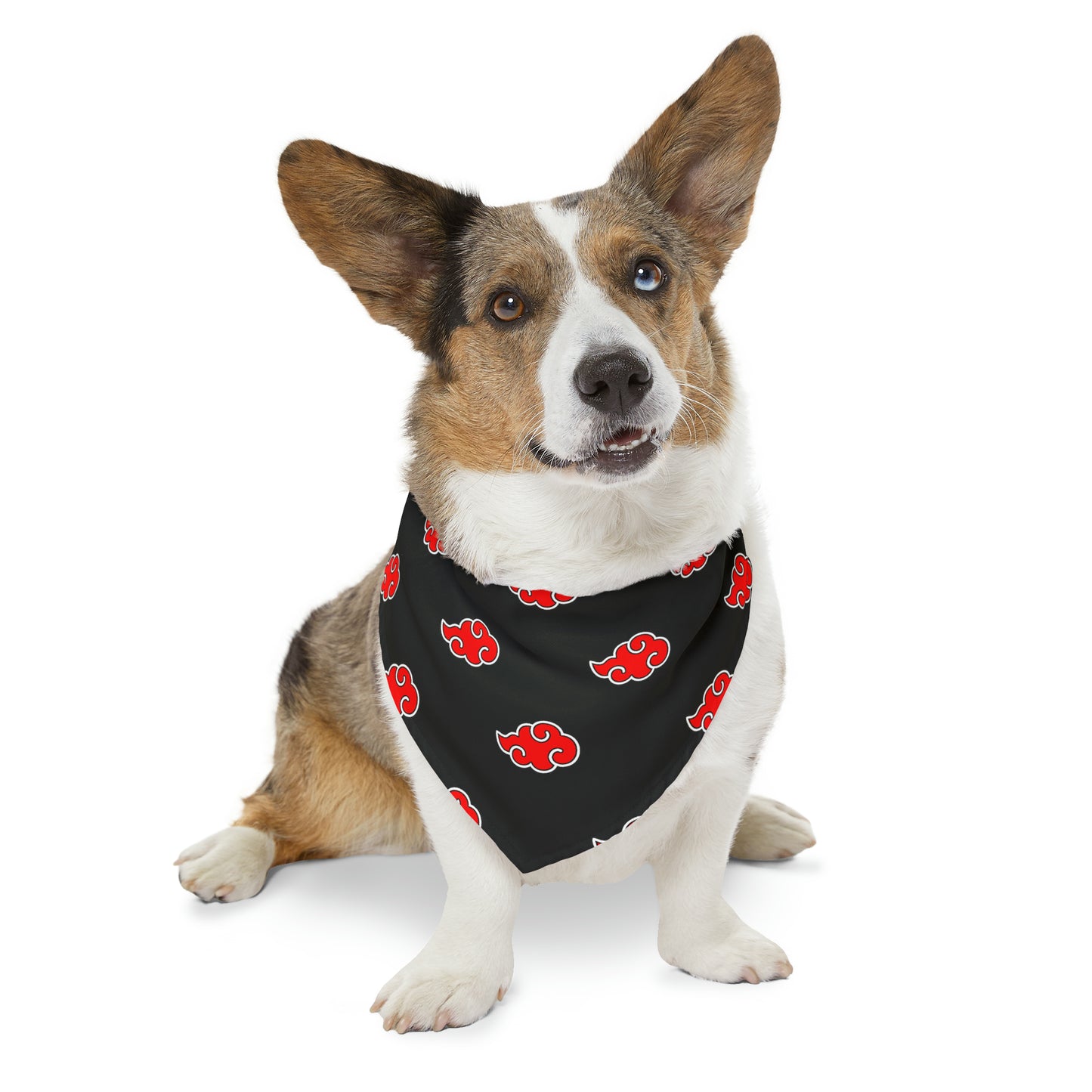 Red Cloud Akatsuki Anime Pet Bandana jutsu ninja collar cosplay dog black and red cartoon