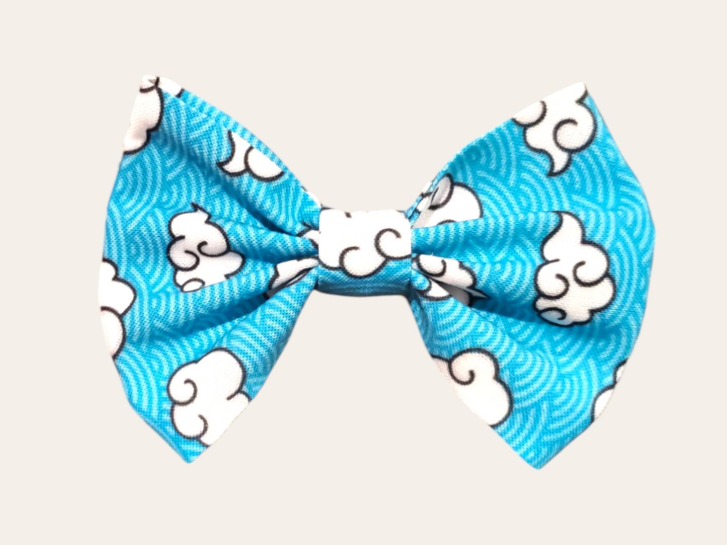 Asian Clouds Hair Bow Blue Clouds Japanese anime