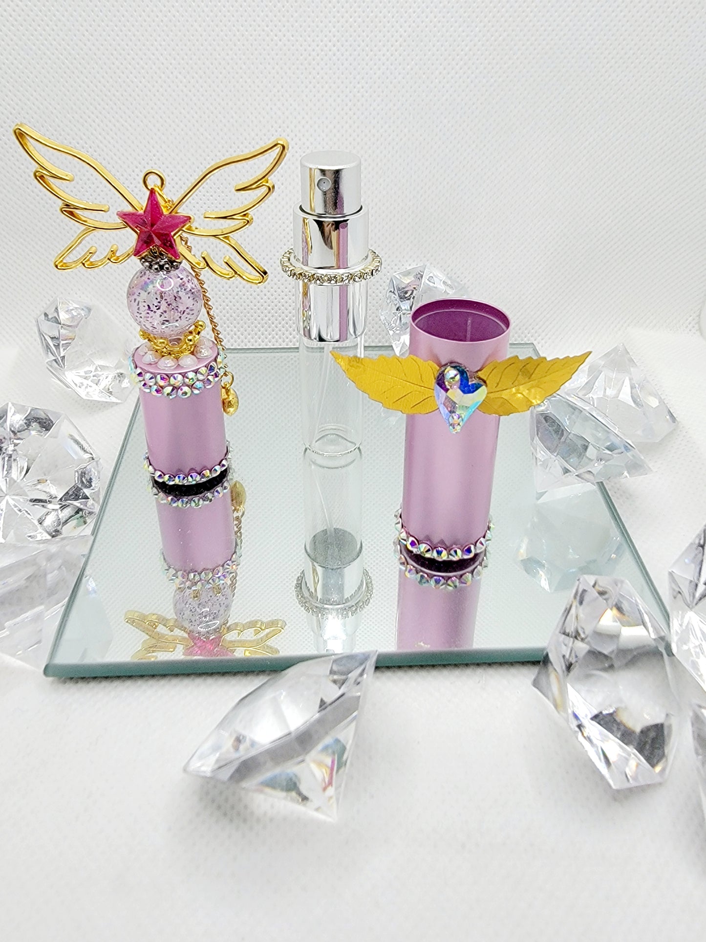 Botella de spray vacía Perfume Atomizador recargable Moon Wand