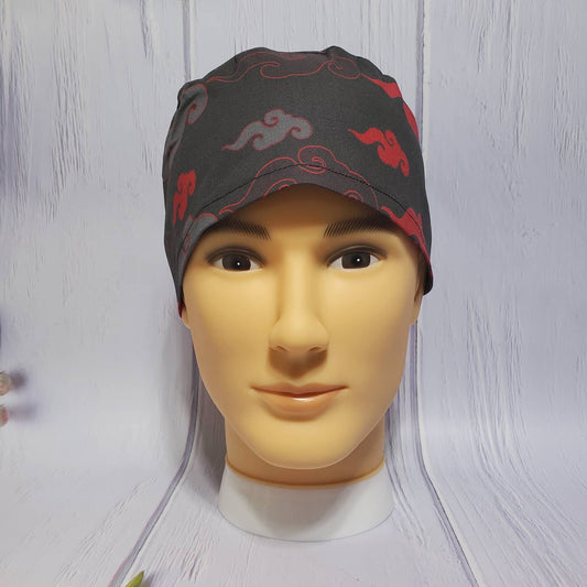 Gorro médico de pelo corto Rojo y Gris Aka Cloud