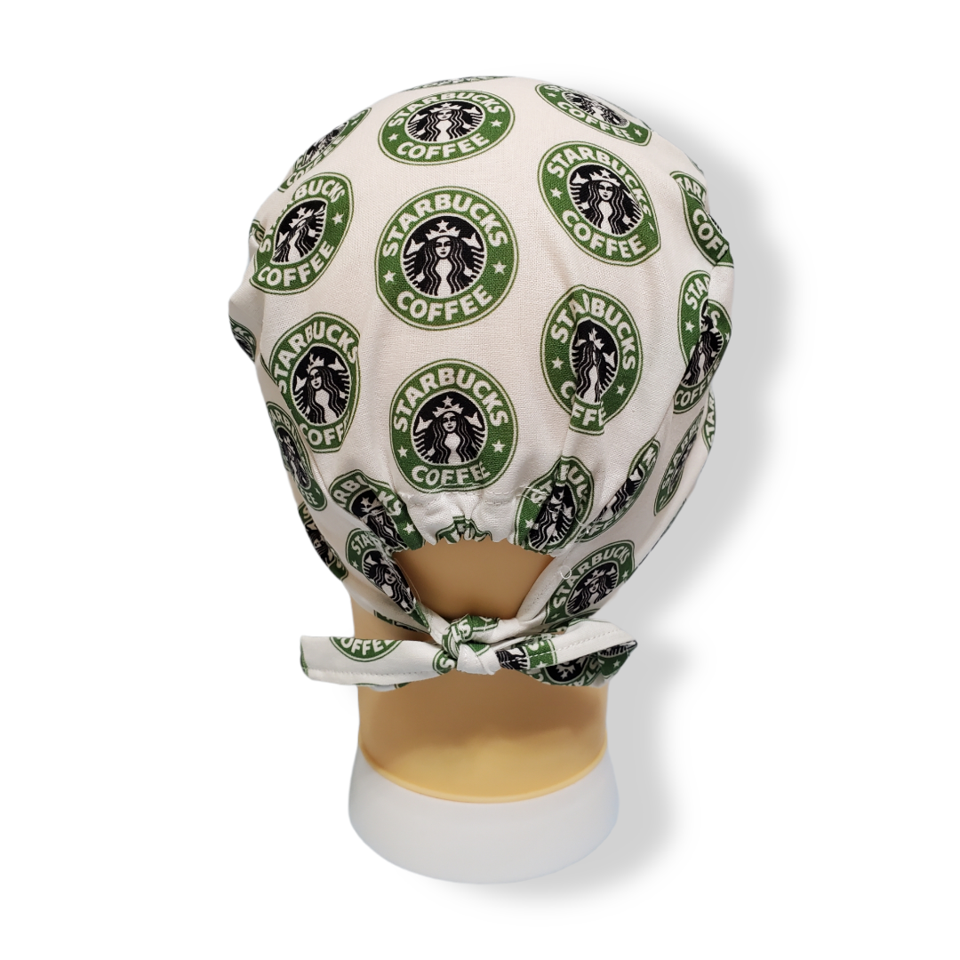 Short Hair Scrub Cap Coffee Drink Siren Stars