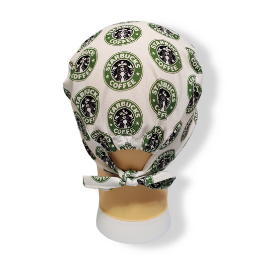 Short Hair Scrub Cap Coffee Drink Siren Stars