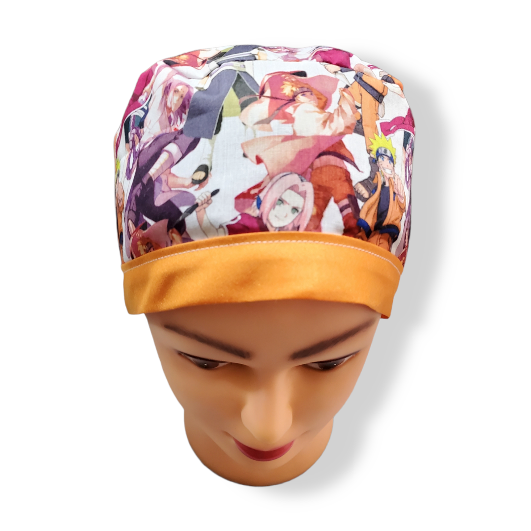 Gorro Médico Ninja Shippuden Rosa/Naranja