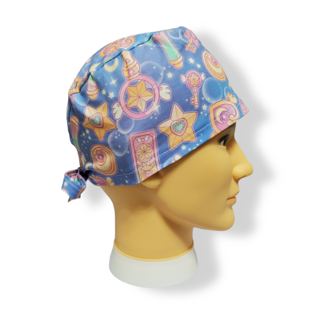 Short Hair Scrub Cap Magical Stars