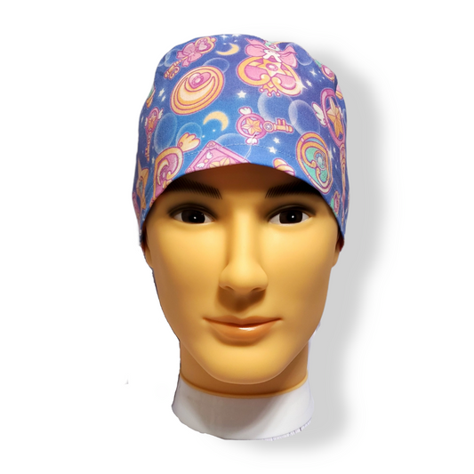 Short Hair Scrub Cap Magical Stars