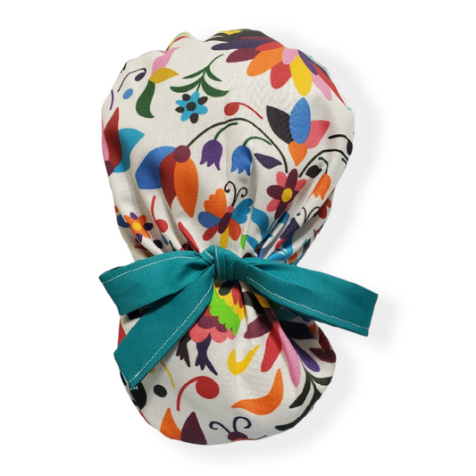 Patrón de bordado mexicano de gorro de exfoliación
