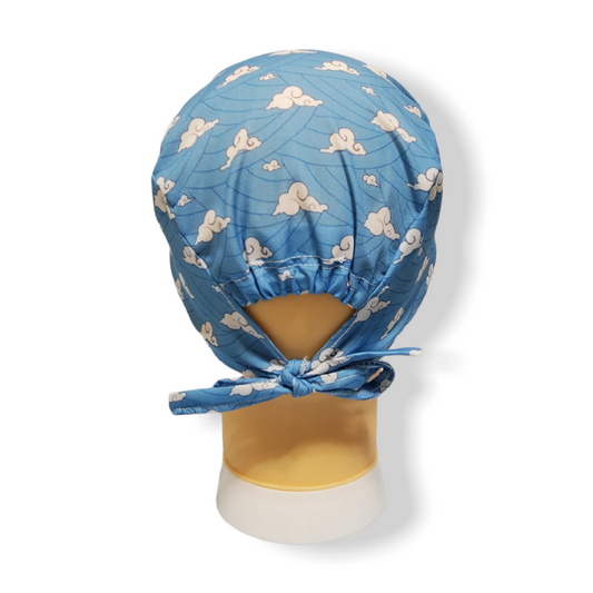 Gorro Médico de Pelo Corto Kimono Tradicional Japonés Sakonji Azul