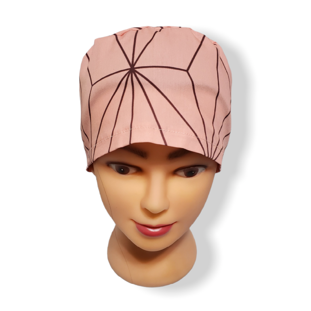 Short Hair Scrub Cap Traditional Japanese Nezuko Kimono