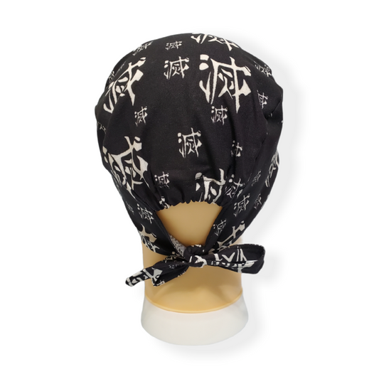 Gorro médico de pelo corto Palabra japonesa "Metsu"