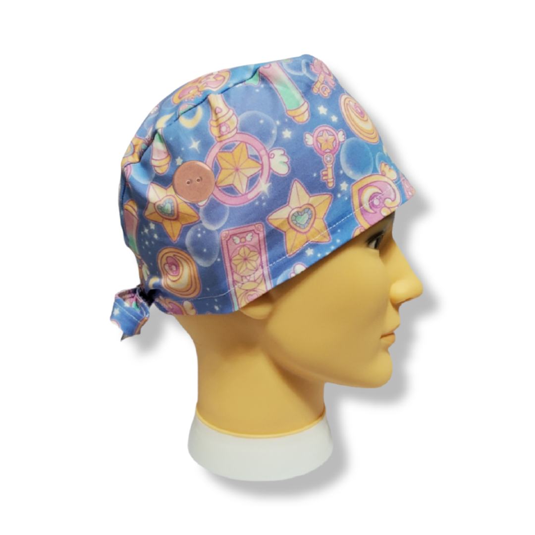 Short Hair Scrub Cap Magical Stars
