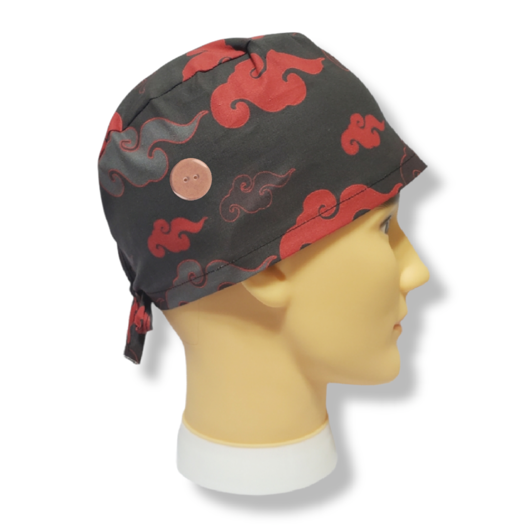 Gorro médico de pelo corto Rojo y Gris Aka Cloud