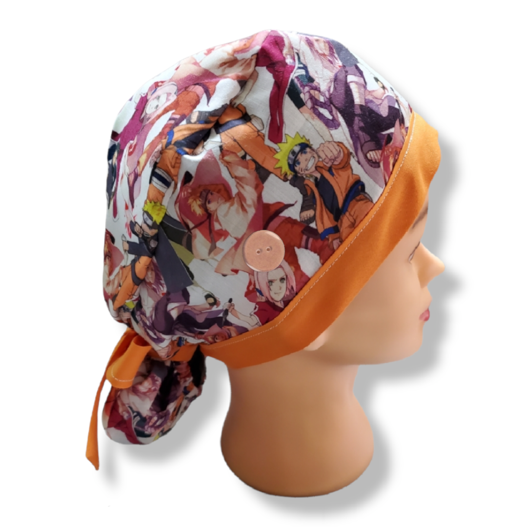 Gorro Médico Ninja Shippuden Rosa/Naranja