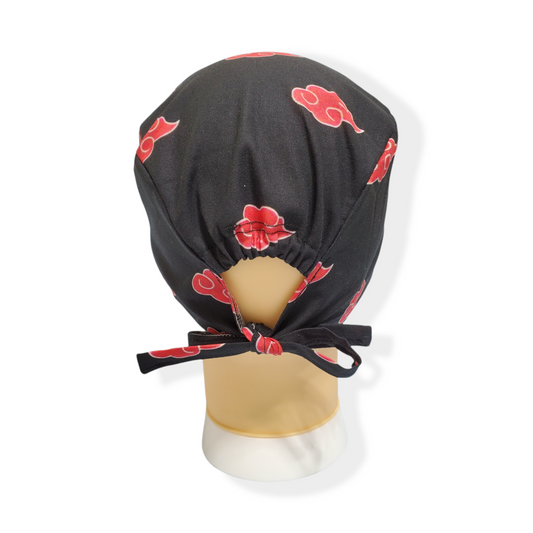 Short Hair Scrub Cap Red Aka Big Clouds