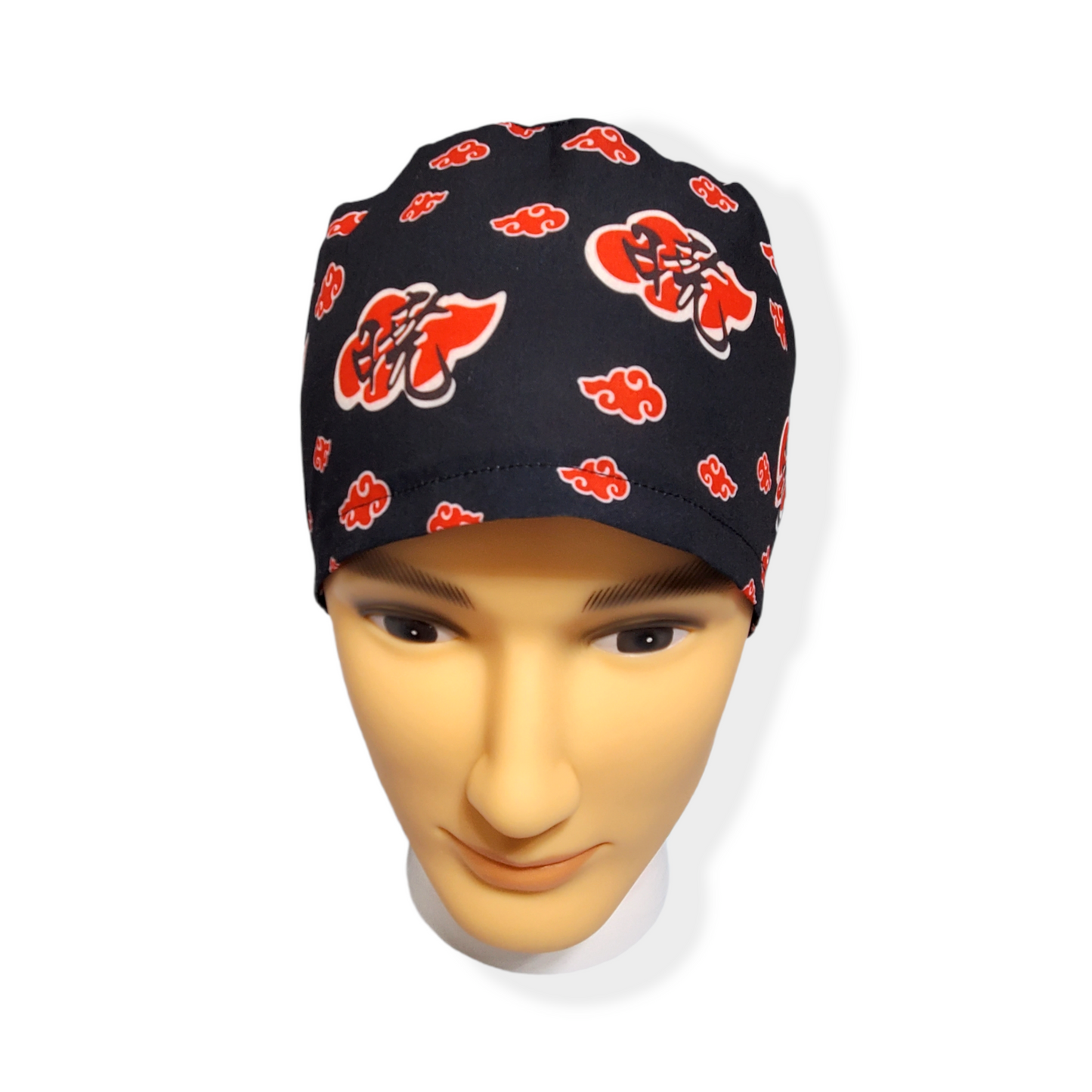 Gorro Médico Pelo Corto Rojo Aka Nubes con Letras