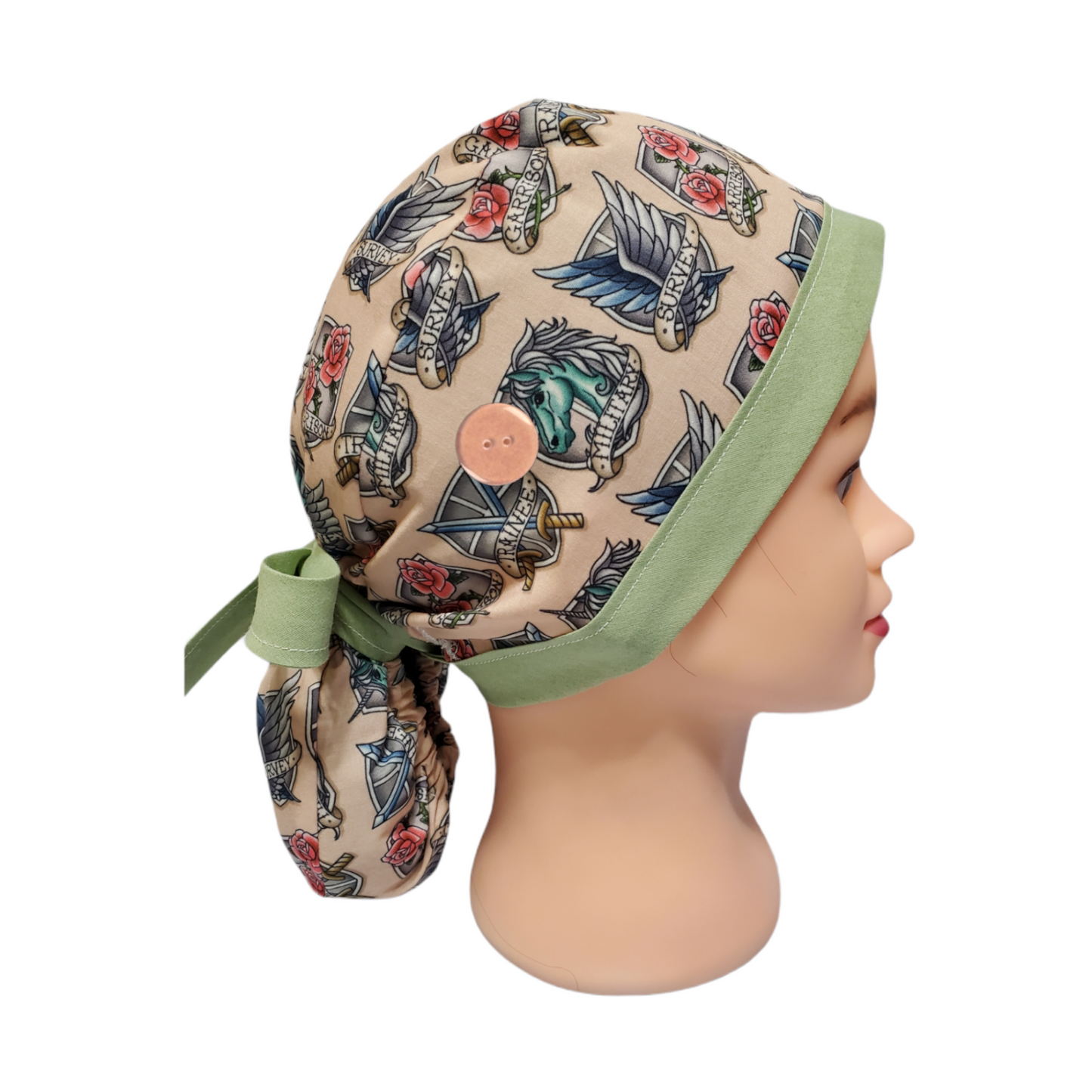 Tatuaje de gorro de fregar como escudo