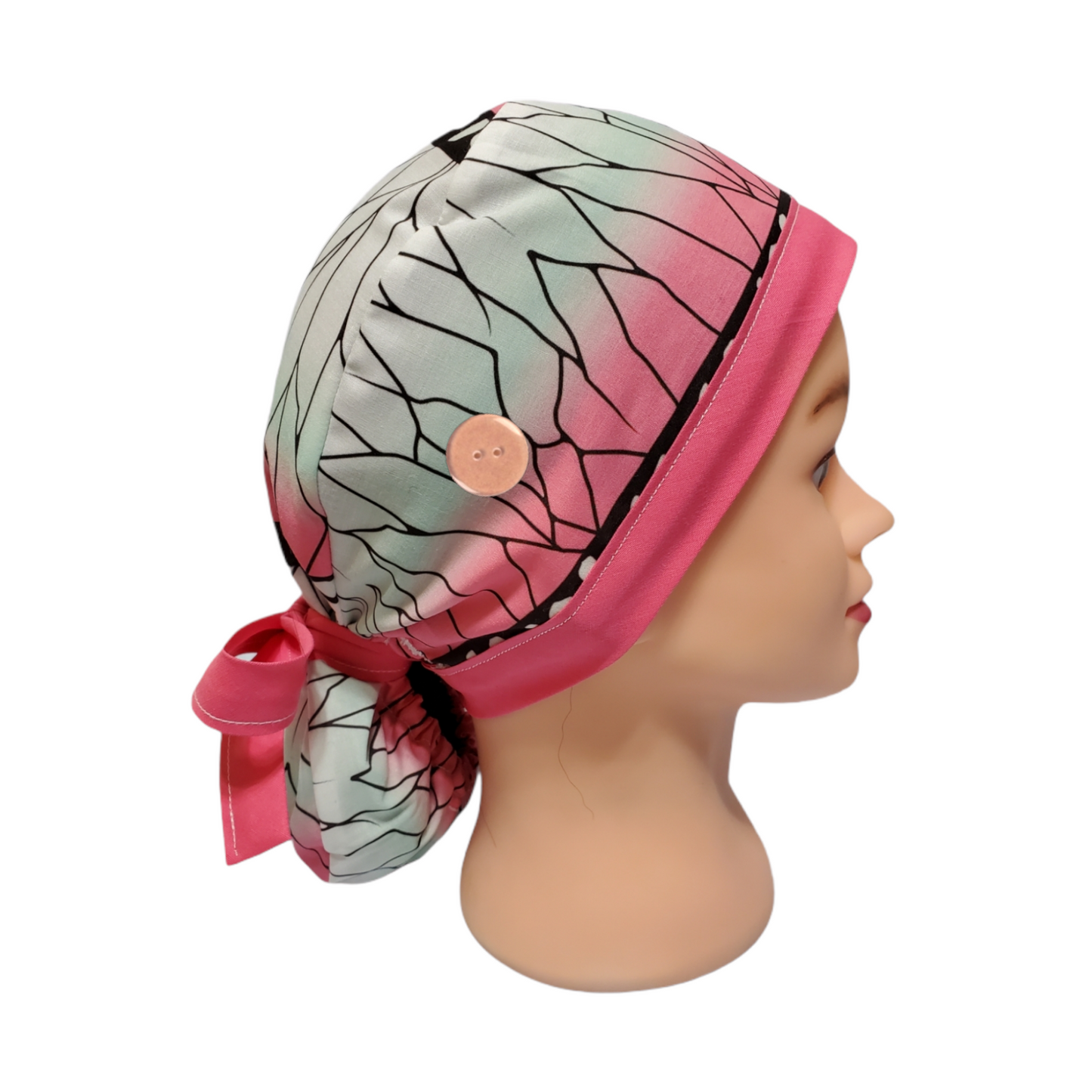 Gorro Médico Tradicional Kimono Shinobu Rosa