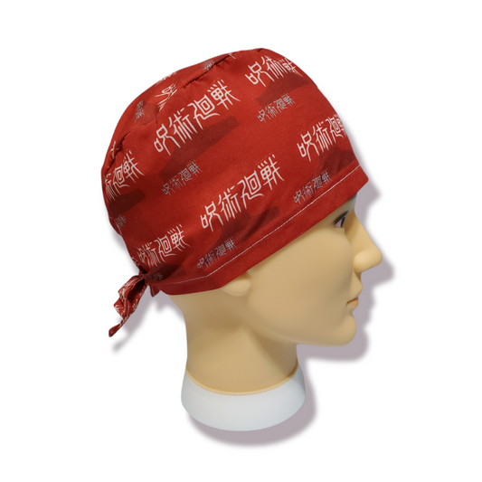 Short Hair Scrub Cap Red Cursed Masters