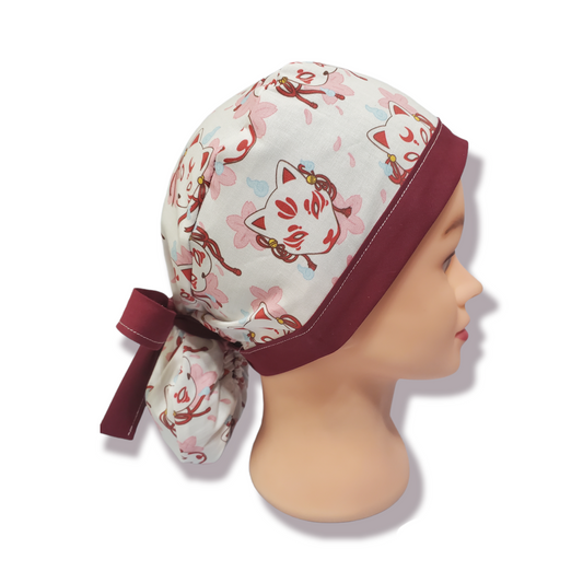 Gorro exfoliante Máscara de gato japonesa tradicional
