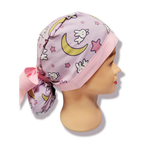 Gorro Médico Conejito, Luna y Estrellas