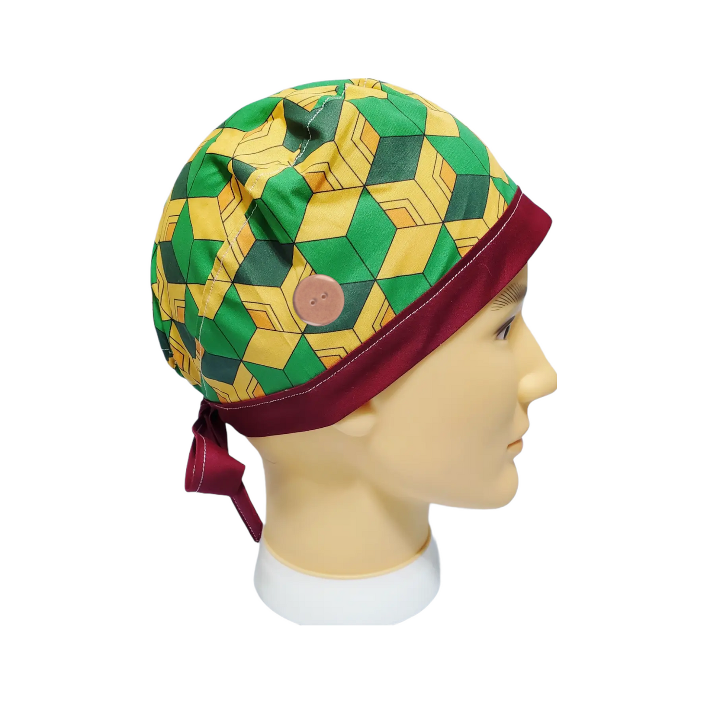 Color Band Short Hair Scrub Cap Giyu