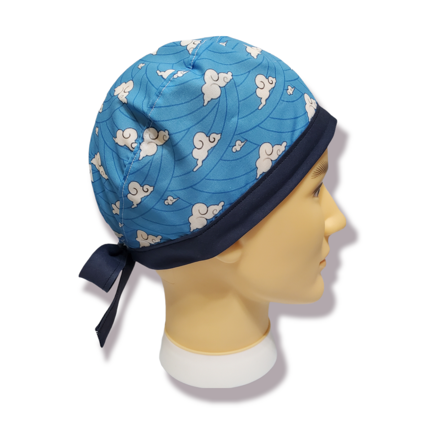 Gorro médico Color Band de pelo corto azul Sakonji