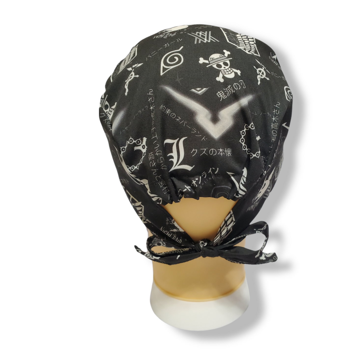 Gorro médico de pelo corto con logotipo de anime mixto japonés