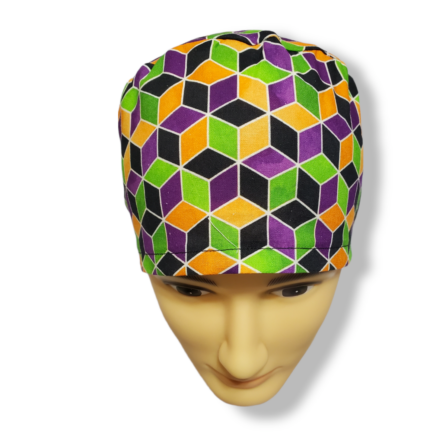 Gorro Médico de Pelo Corto Geométrico Japonés