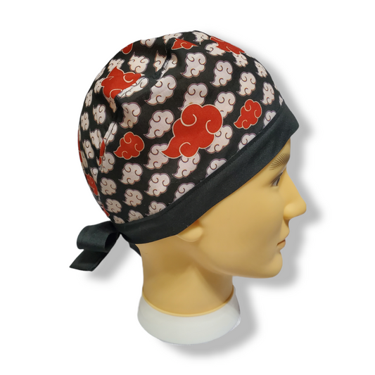 Color Banda Pelo Corto Nube Roja Y Blanca