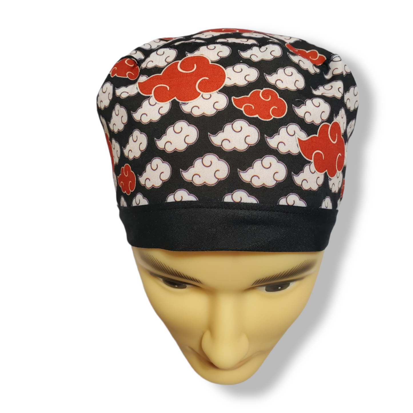 Color Banda Pelo Corto Nube Roja Y Blanca