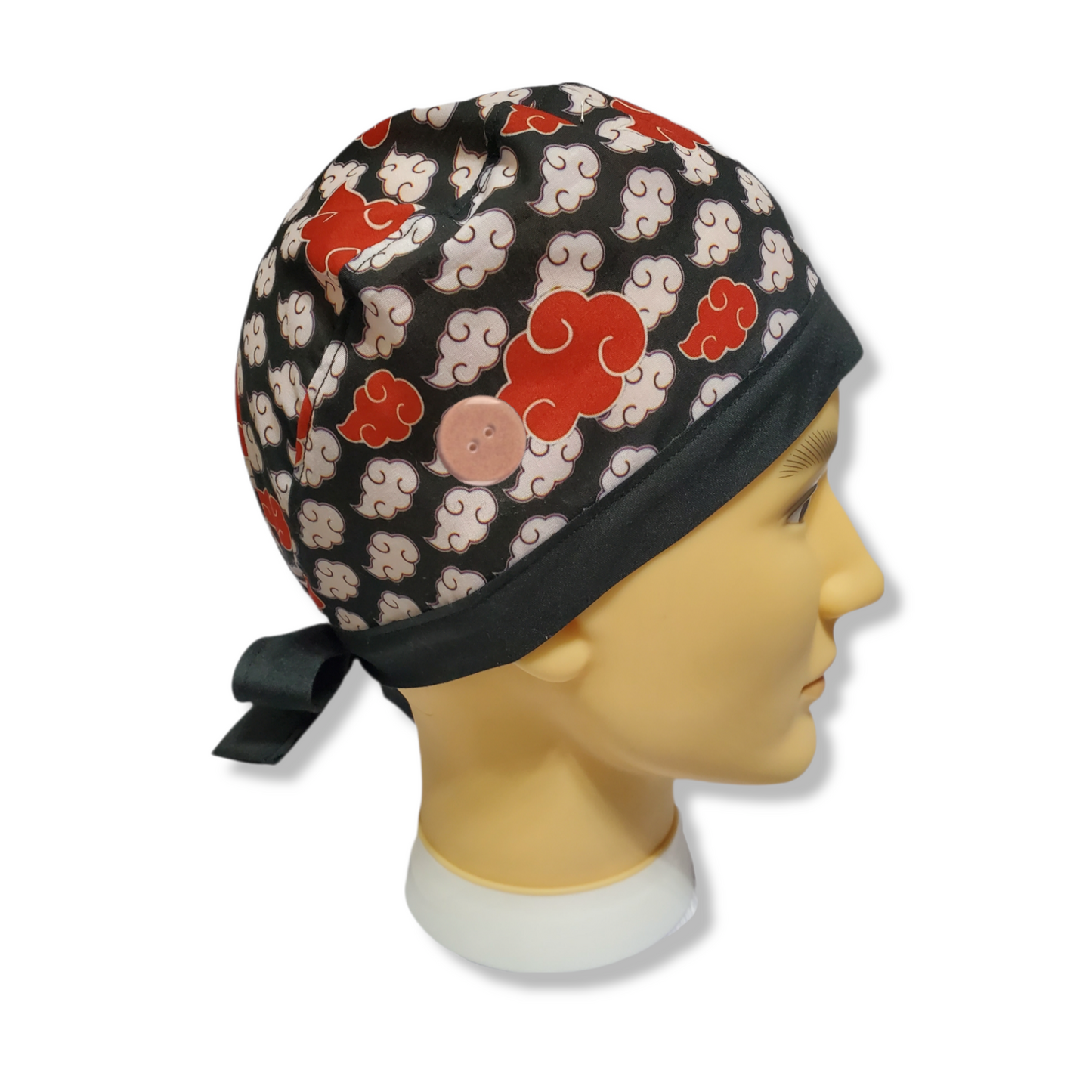 Color Banda Pelo Corto Nube Roja Y Blanca