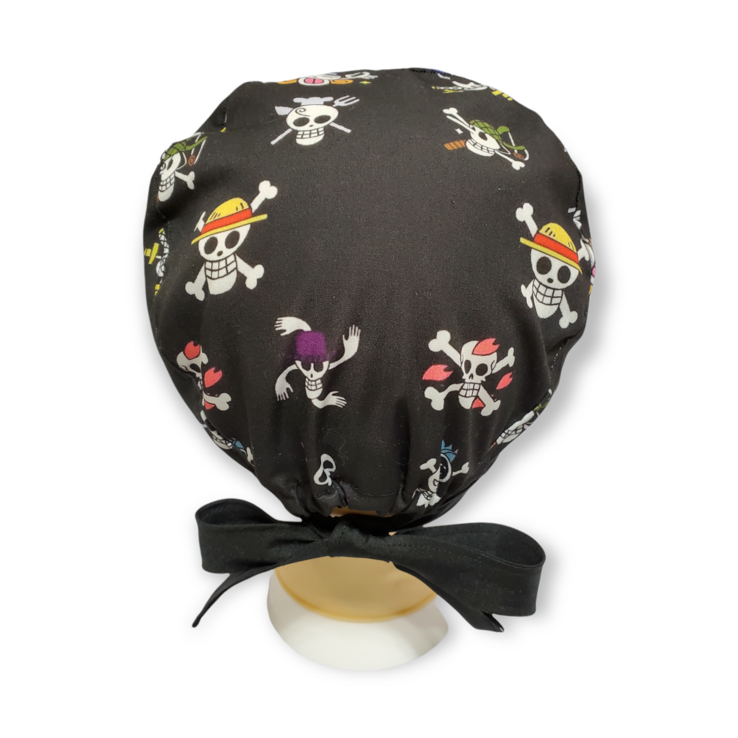 Gorro Médico Color Band Pelo Corto Calavera Pirata