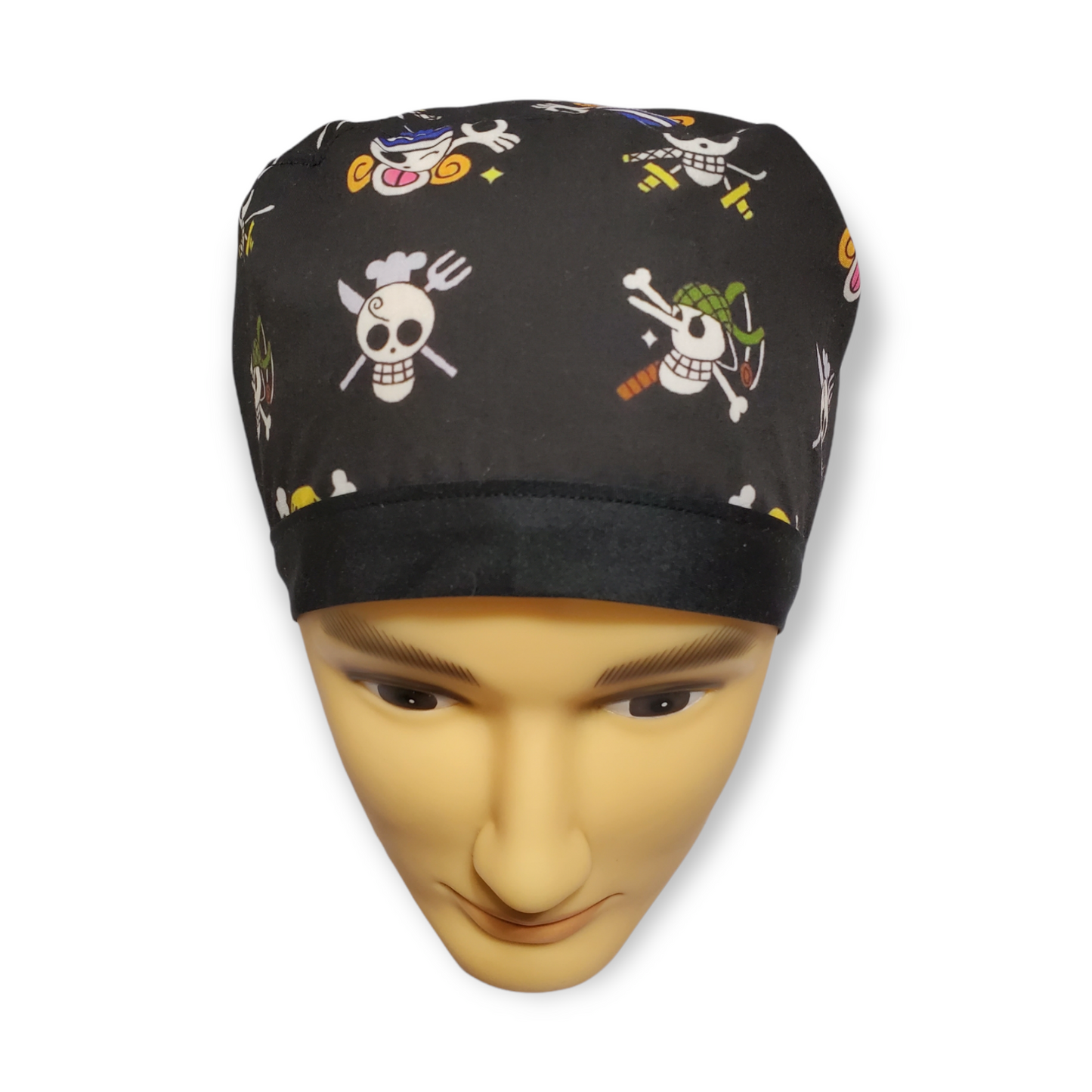 Gorro Médico Color Band Pelo Corto Calavera Pirata