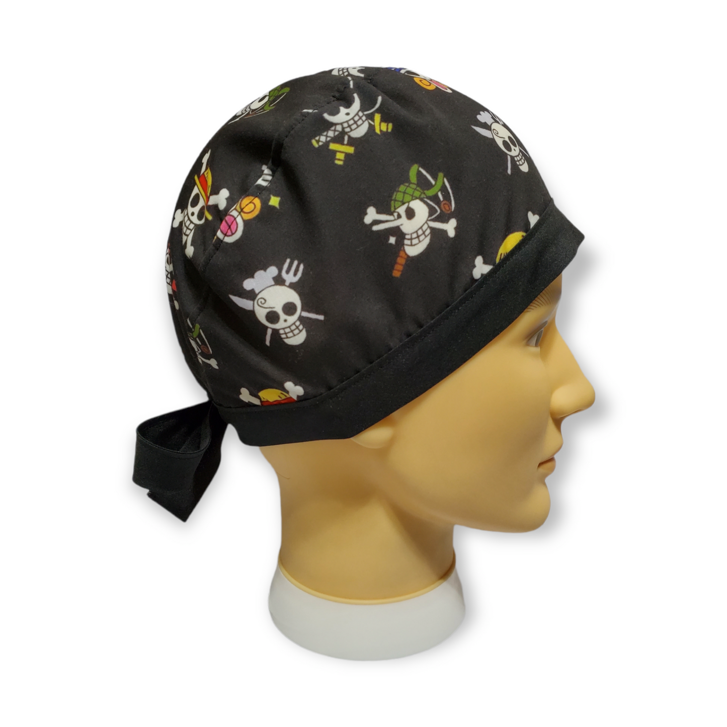 Gorro Médico Color Band Pelo Corto Calavera Pirata