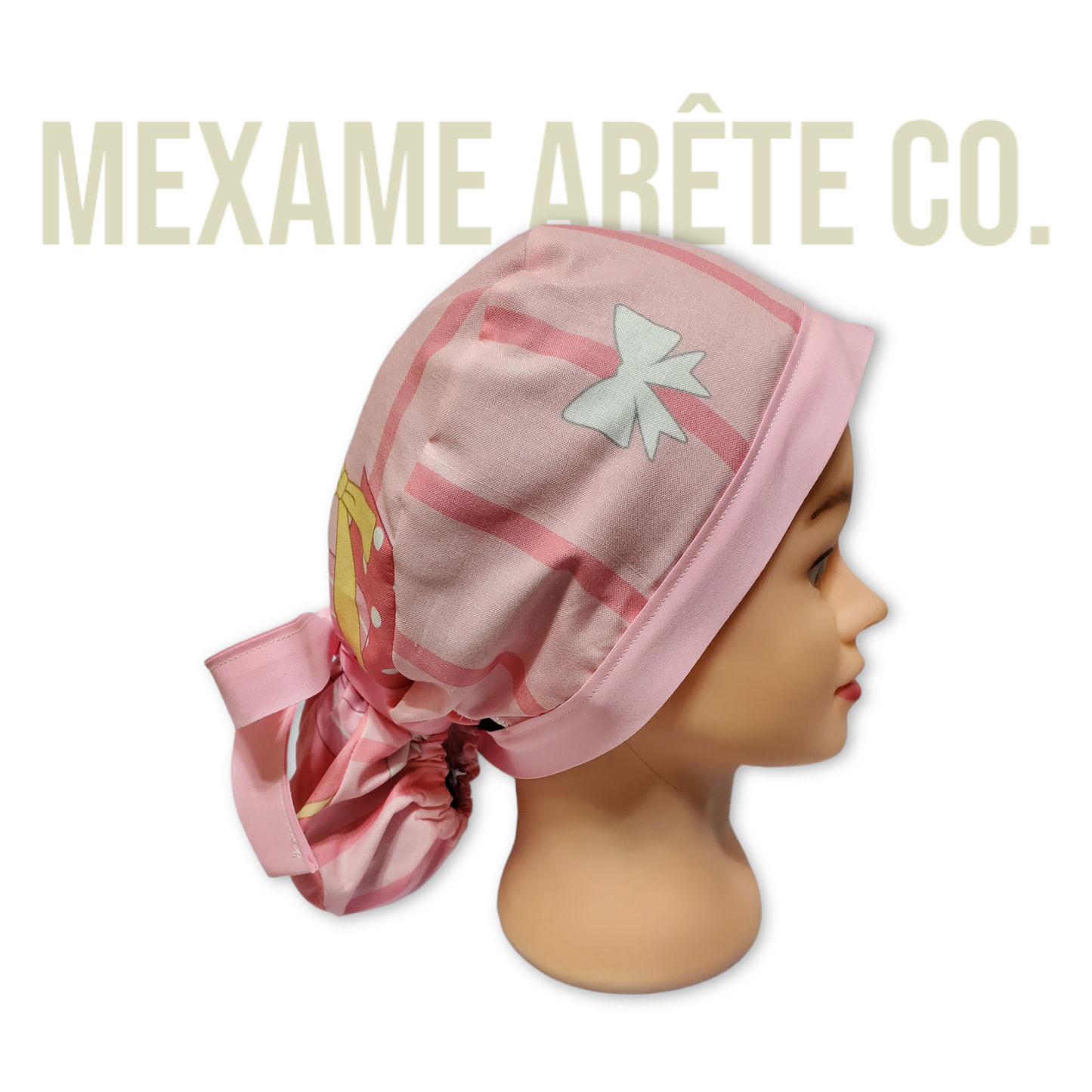 Gorro Médico Rosa Pastel Estilo Lolita