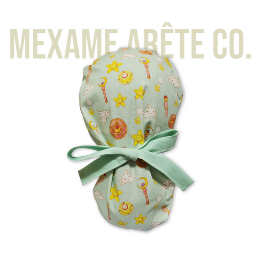 Gorro Médico Broches Conejito Pistacho