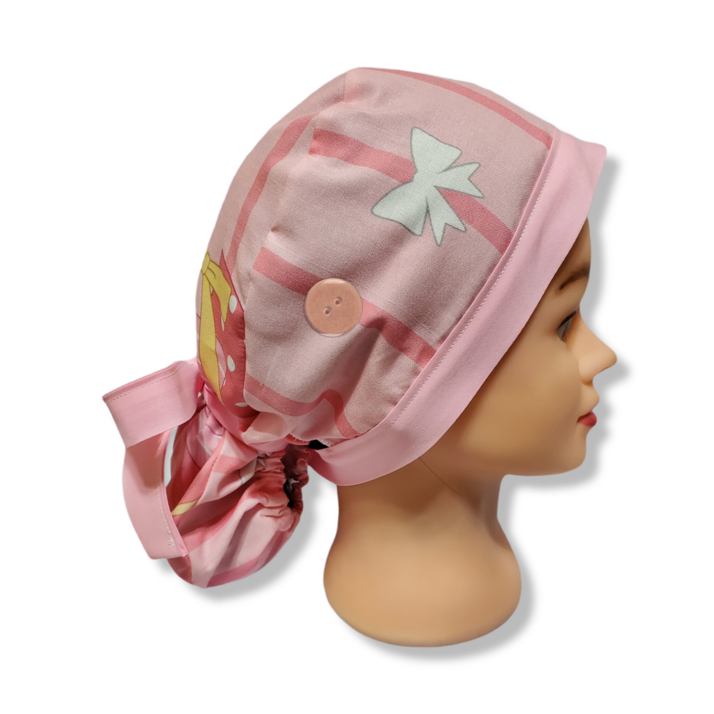 Gorro Médico Rosa Pastel Estilo Lolita